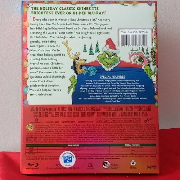 Dr. Seuss How The Grinch Stole Christmas Hi-Def Blu-ray DVDS - Picture 2 of 5